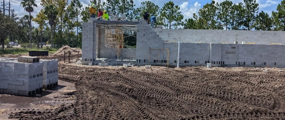 Car wash construction in progress in Port Orange, FL.