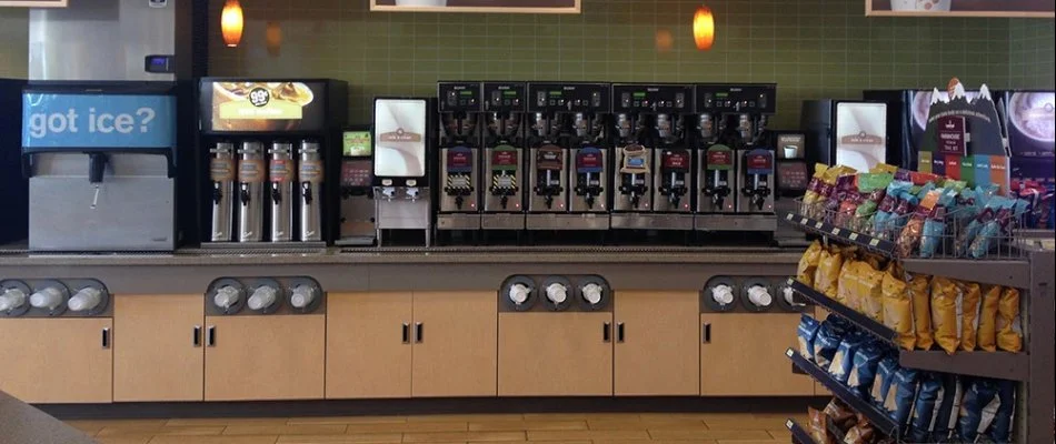 Coffee section in a convenience store on a property in Florida.