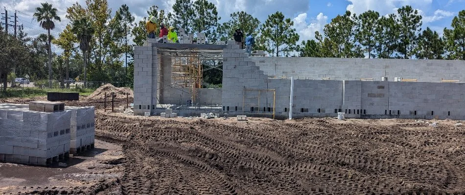 Commercial construction project in progress in St. Petersburg, FL.
