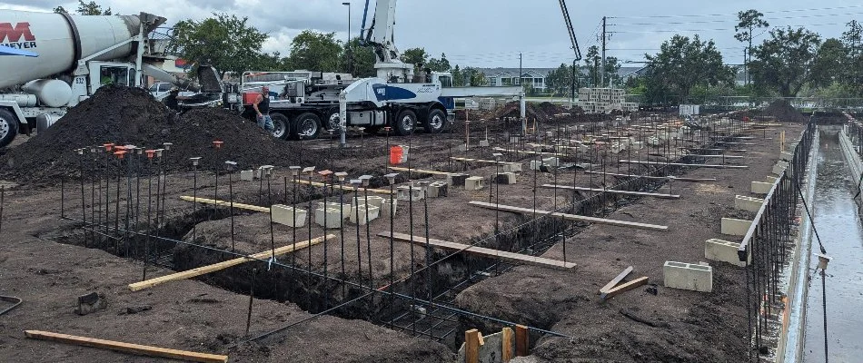 Construction of a commercial project in Florida.