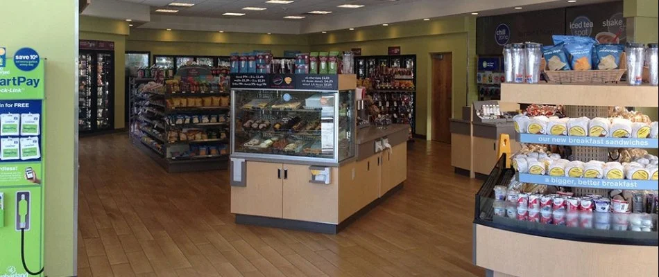 Inside of a convenience store in St. Petersburg, FL.