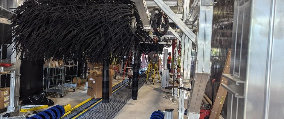 Inside of a car wash in Orlando, FL.