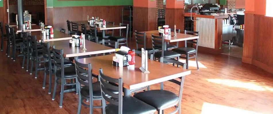 Dining area of a restaurant in Miami, FL.
