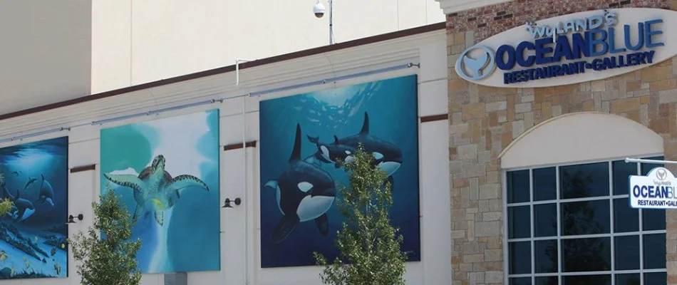 Signages on a restaurant building in Houston, TX.