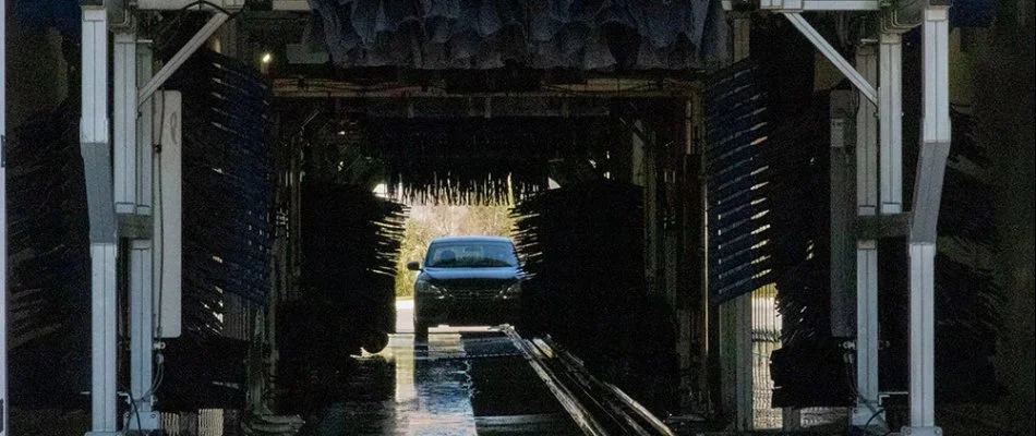 Vehicle inside a car wash in Atlanta, GA.